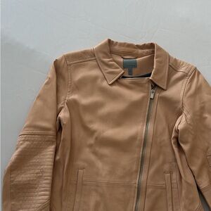 Athleta Camel Leather Jacket